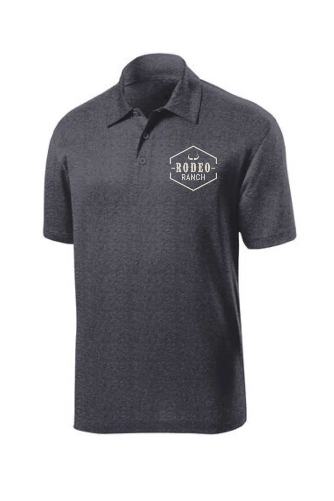 Rodeo Ranch Moisture Wicking Performance Polo - Charcoal Heather