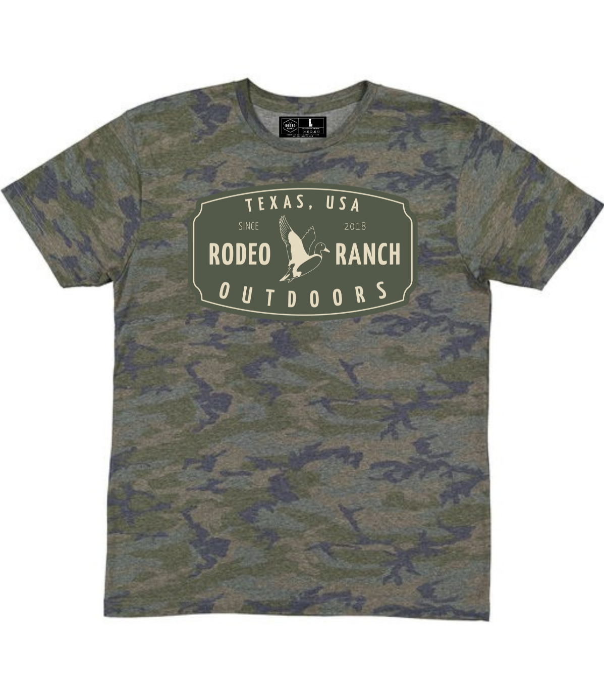 Rodeo Ranch Duck Outdoors Short Sleeve Shirt - Vintage Camo