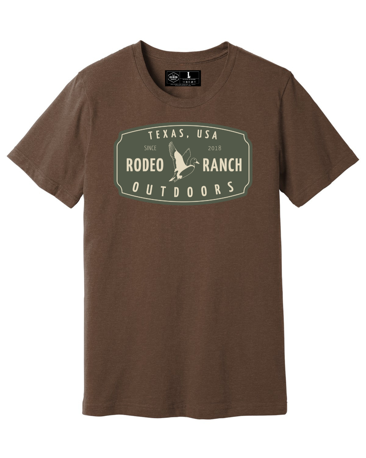 Rodeo Ranch Duck Outdoors Short Sleeve Shirt - Heather Brown