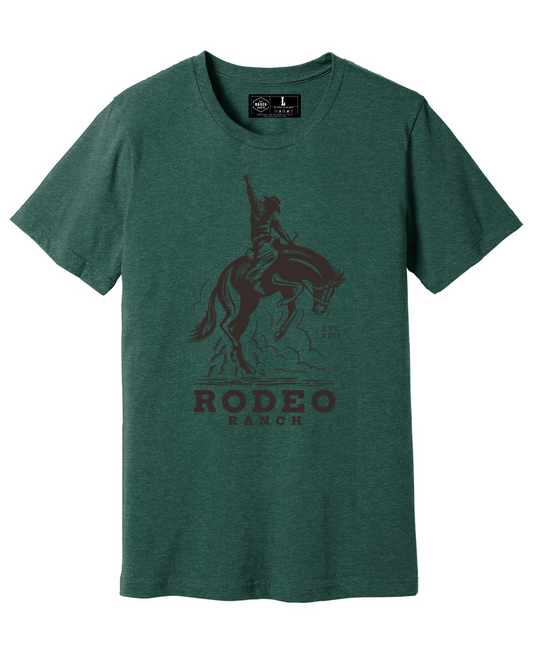 Rodeo Ranch Bucker Short Sleeve Shirt - Heather Forest
