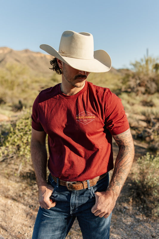 Rodeo Ranch Sundown T-Shirt – Maroon
