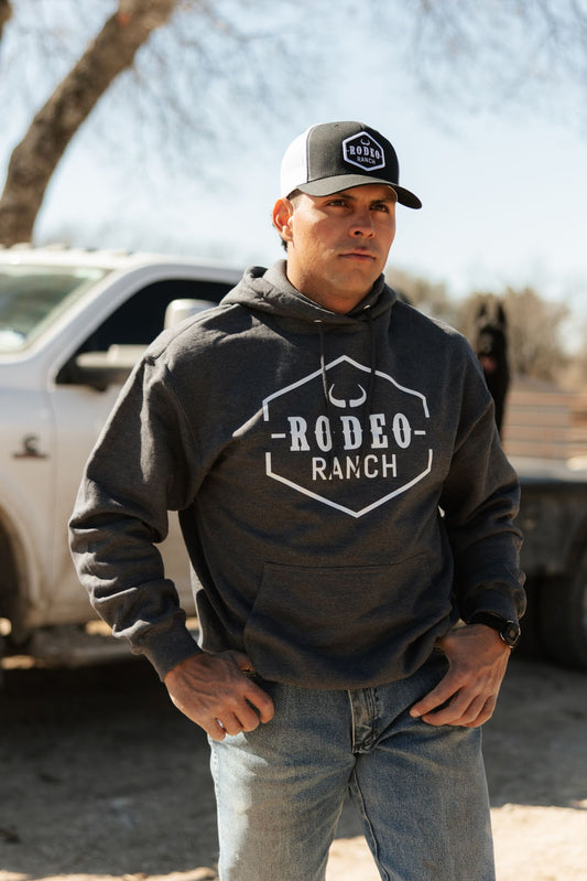 Rodeo Ranch Classic Logo Hoodie - Heather Graphite