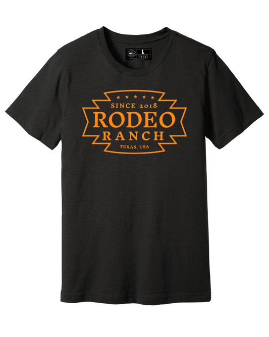 Rodeo Ranch Aztec Texas Short Sleeve Shirt - Heather Black