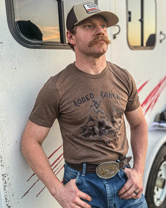 Rodeo Ranch Cookout Short Sleeve Shirt - Heather Brown