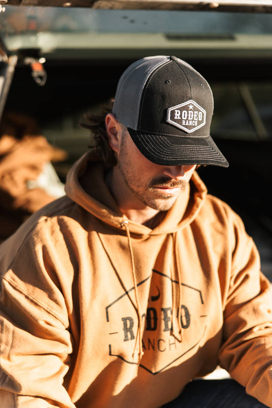 Rodeo Ranch Retro Star Hat - Black and Grey