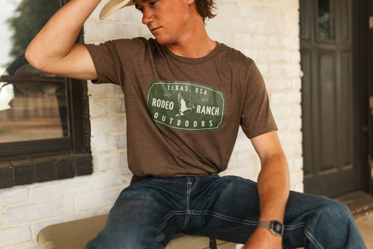 Rodeo Ranch Duck Outdoors Short Sleeve Shirt - Heather Brown