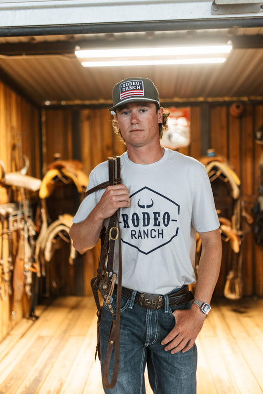 Rodeo Ranch Classic Logo Short Sleeve Shirt - White Smoke