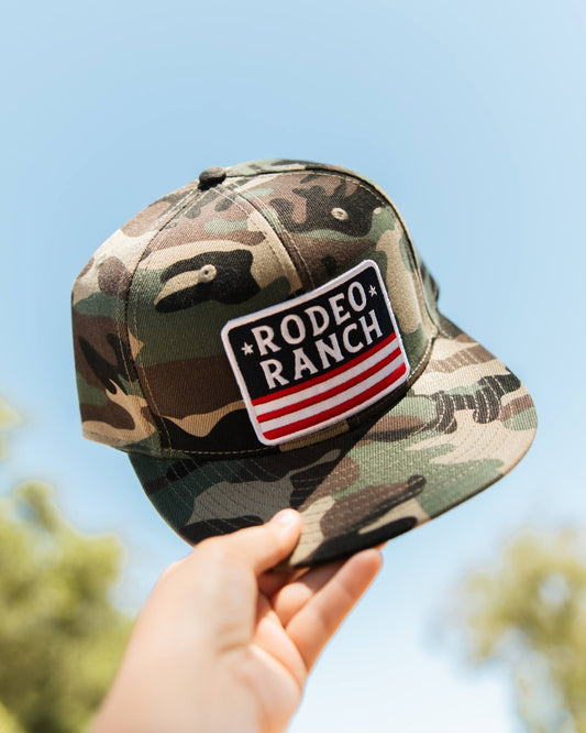 Rodeo Ranch Flag Mid Profile Hat - Camo