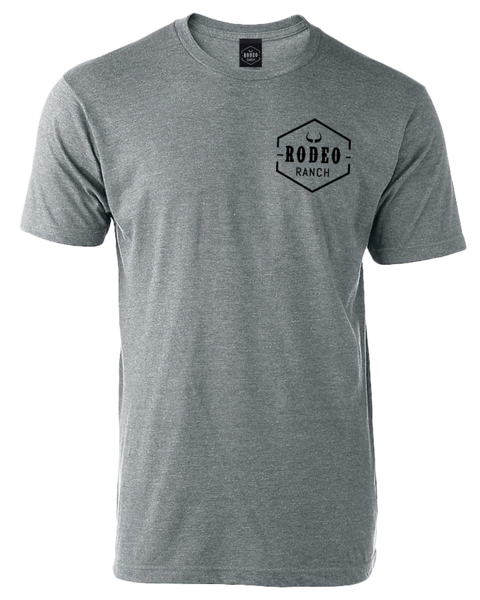 Rodeo Ranch Spur Flag Short Sleeve Shirt - Heather Grey