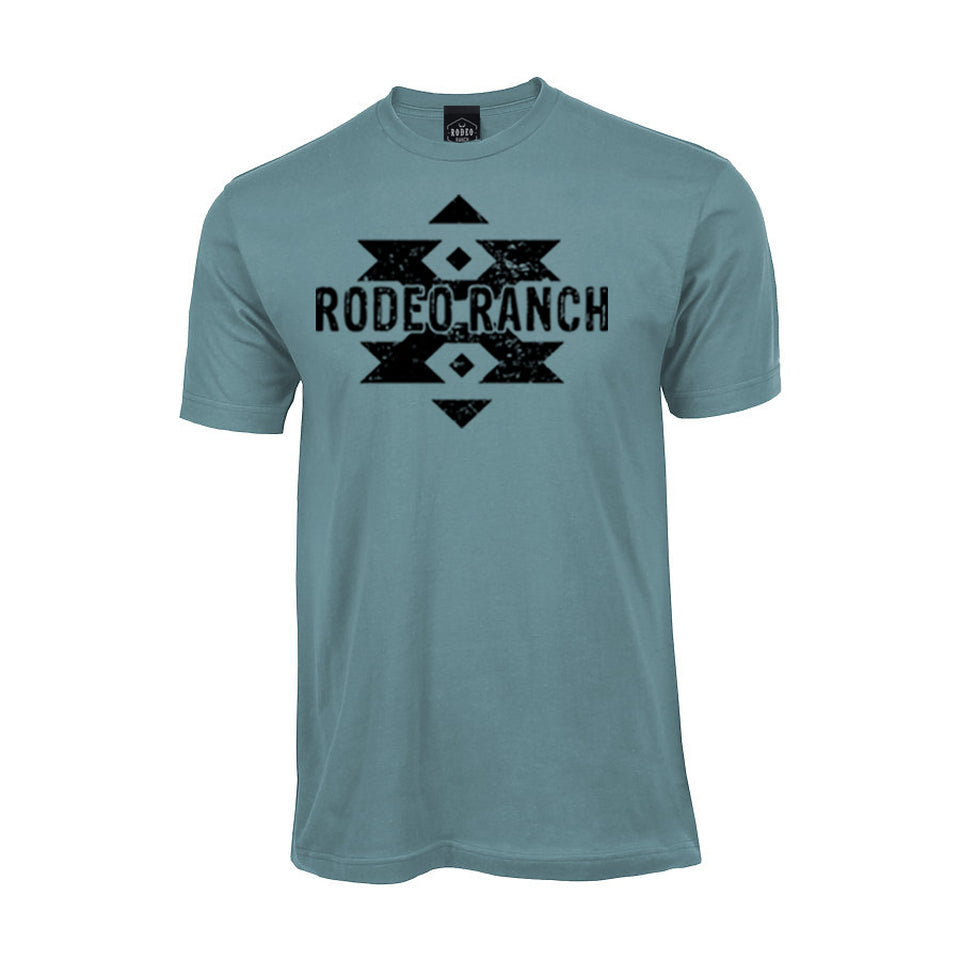 Rodeo Ranch Aztec Short Sleeve Shirt - Heather Slate