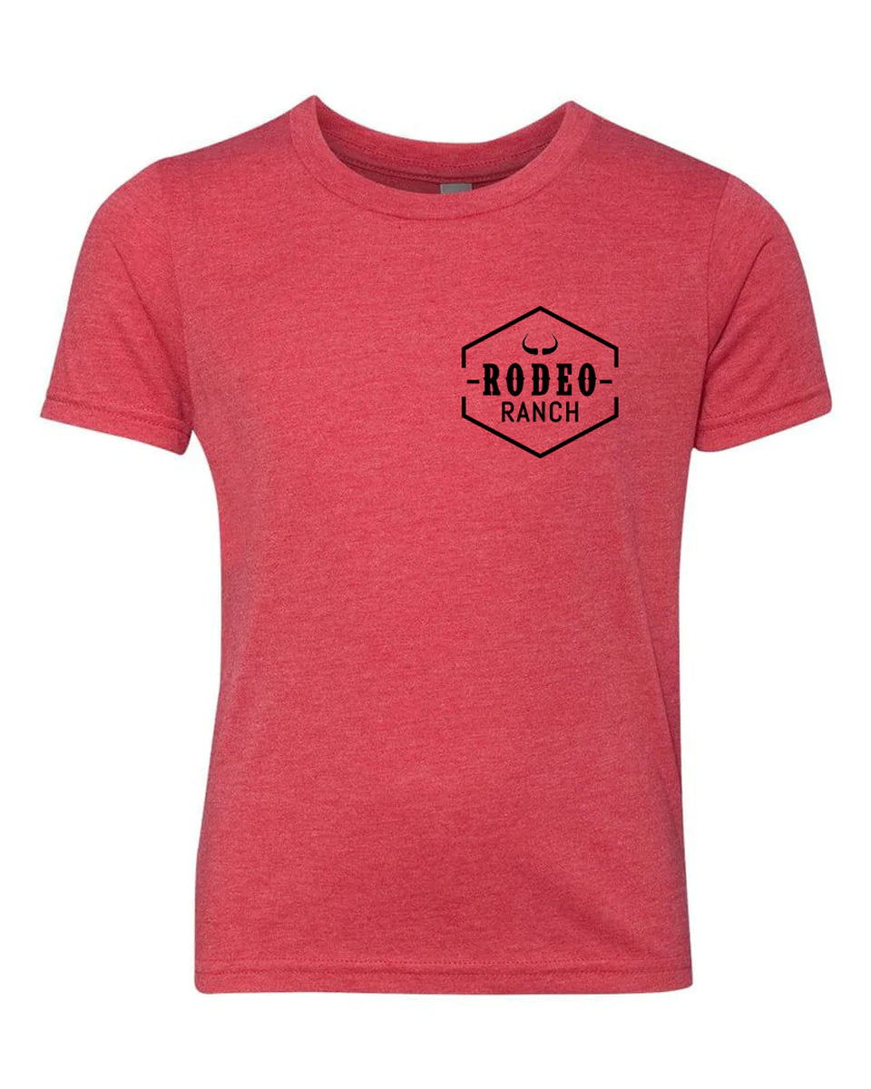 Rodeo Ranch Toddler Spur Flag Shirt - Vintage Red