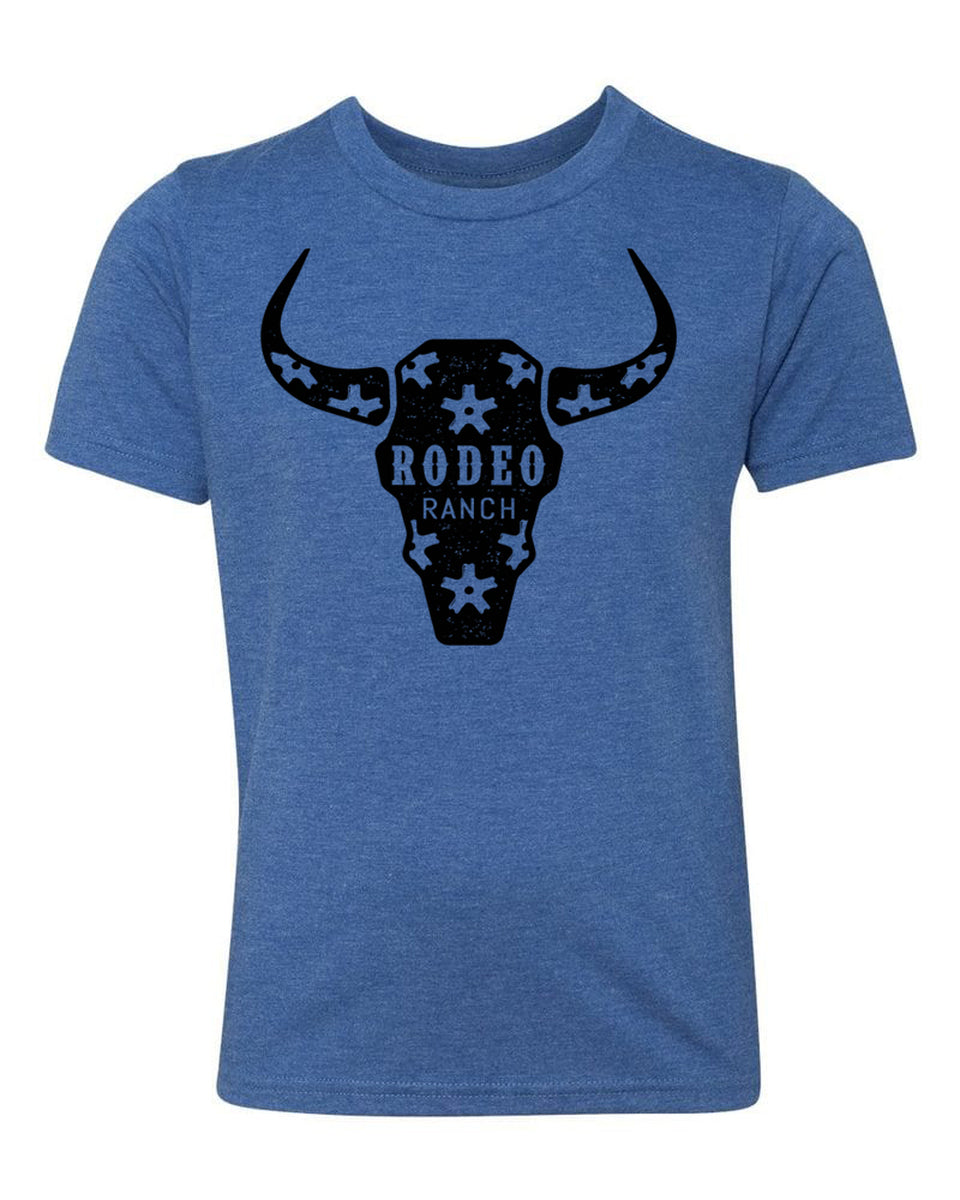 Rodeo Ranch Kids Spur Skull Shirt - Heather Royal
