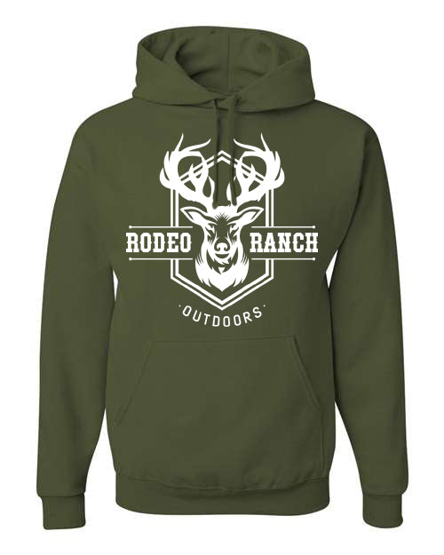 Rodeo Ranch Outdoors Hoodie - Military Green