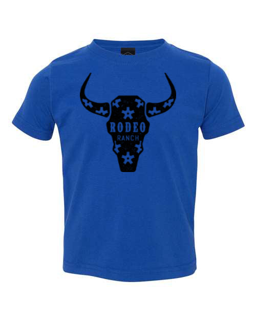Rodeo Ranch Toddler Spur Skull Shirt - Royal