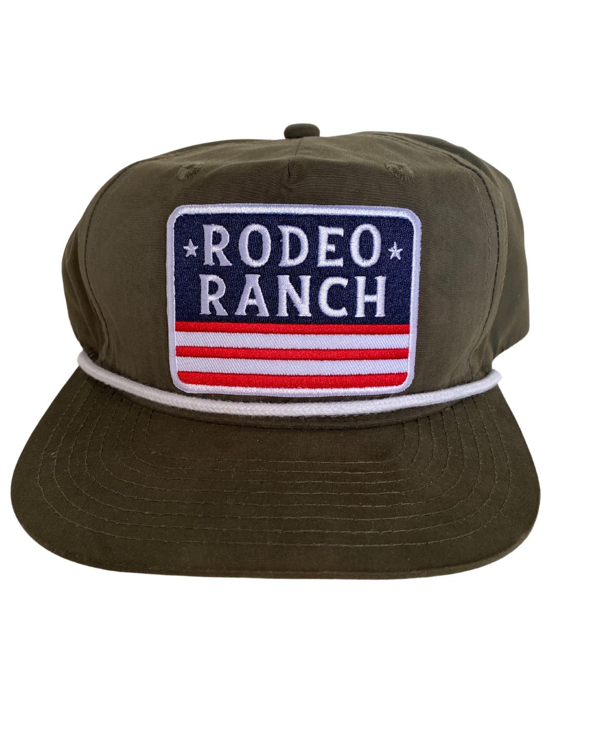 Rodeo Ranch Flag Golf Hat - Olive