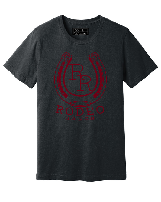 Rodeo Ranch Horseshoes Short Sleeve Shirt - Heather Dark Grey