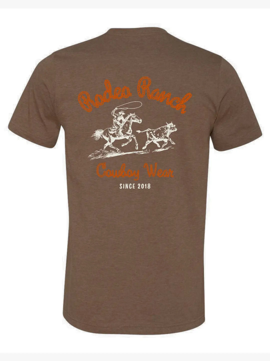 Rodeo Ranch Retro Roping T-Shirt - Heather Brown