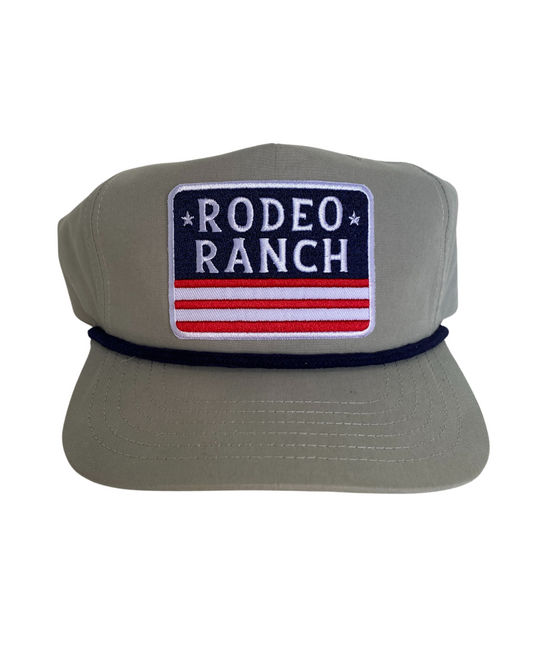 Rodeo Ranch Flag Golf Hat - Stone