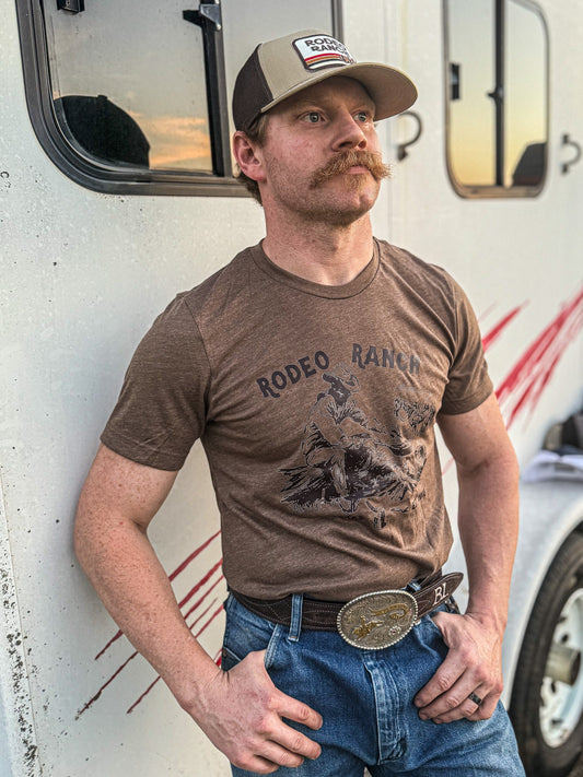 Rodeo Ranch Cookout Short Sleeve Shirt - Heather Brown