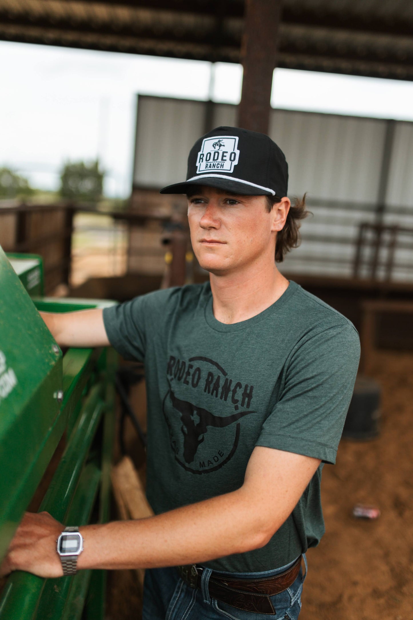 Rodeo Ranch Texas Made Short Sleeve Shirt - Heather Forest