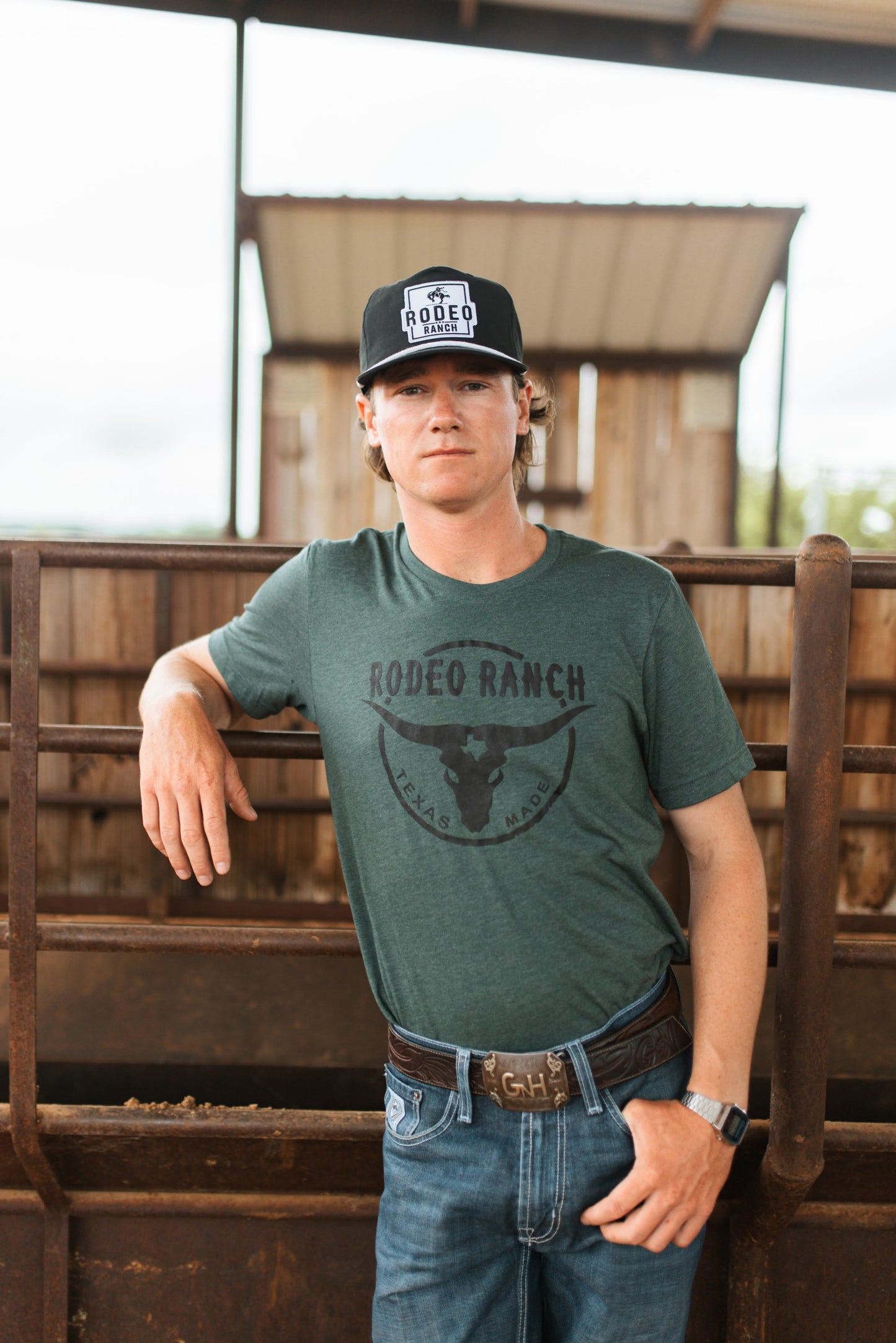 Rodeo Ranch Texas Made Short Sleeve Shirt - Heather Forest
