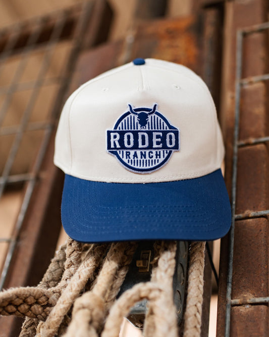 Rodeo Ranch Retro Sharp Steer Hat - Cream and Blue