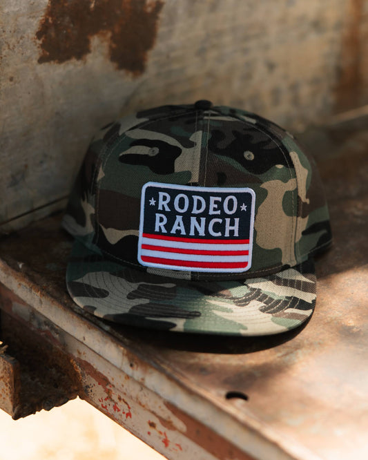 Rodeo Ranch Flag Mid Profile Hat - Camo
