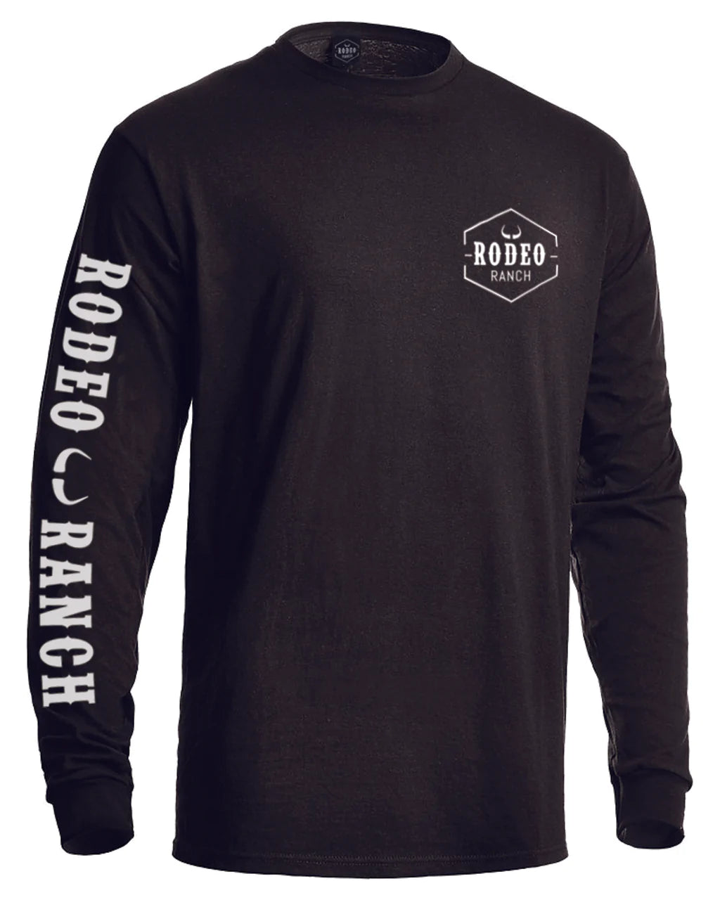 Rodeo Ranch Branding Logo Long Sleeve Shirt - Solid Black