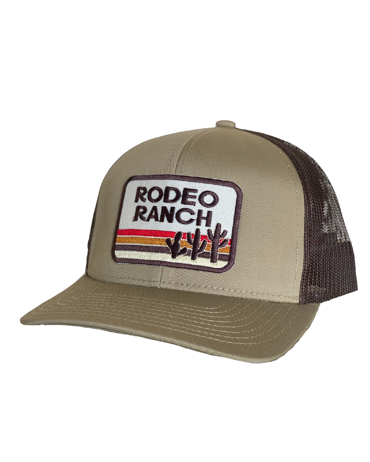 Rodeo Ranch Retro Cactus Hat - Khaki and Brown – Rodeo Ranch Wholesale