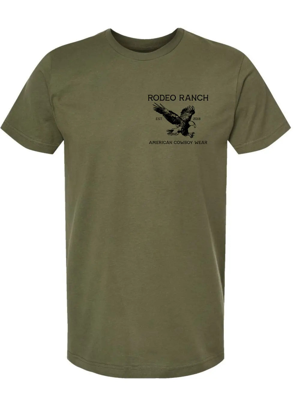 Rodeo Ranch American Eagle T-Shirt - Military Green