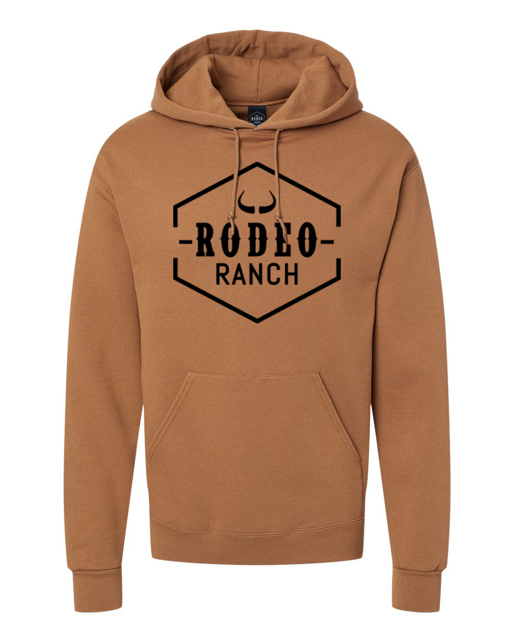 Rodeo Ranch Retro Classic Logo Men's Hoodie Sweatshirt - Golden Pecan