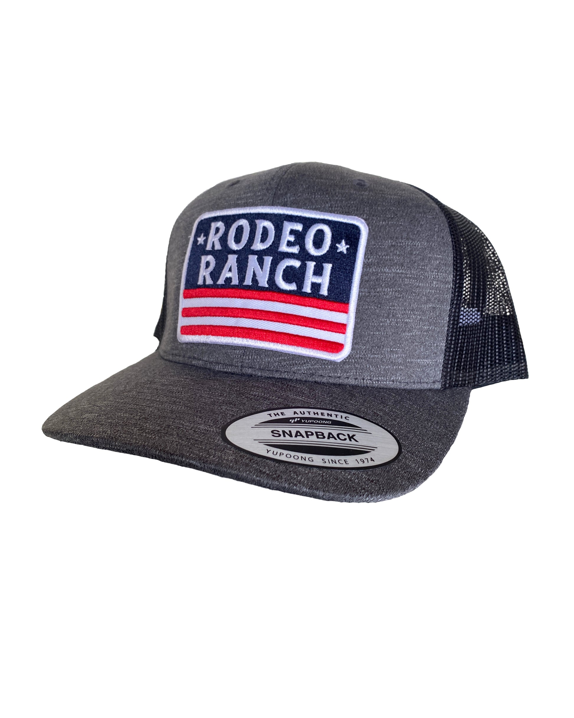 Rodeo Ranch Flag Hat - Heather charcoal and black – Rodeo Ranch Wholesale