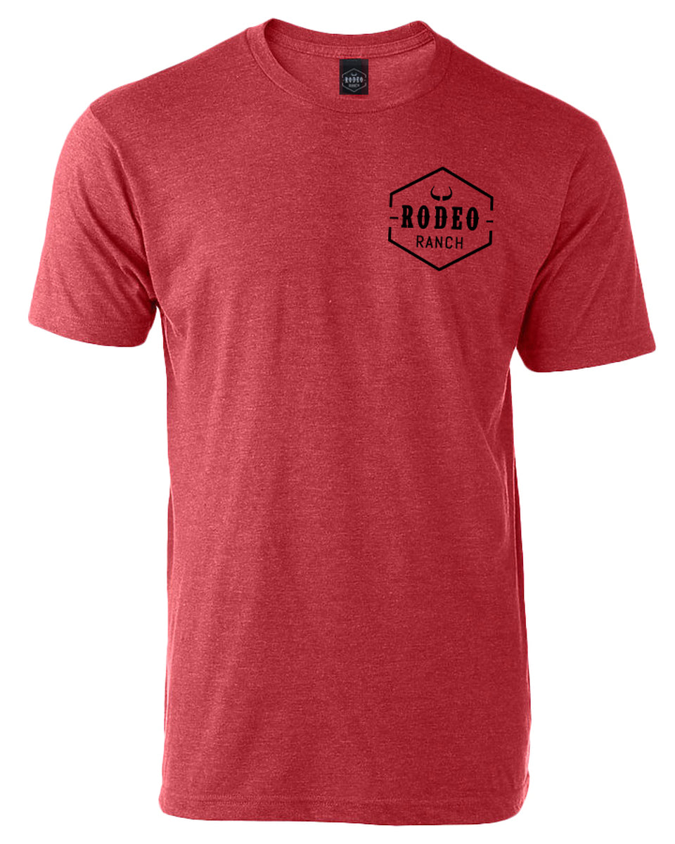 Rodeo Ranch Spur Flag Short Sleeve Shirt - Heather Red