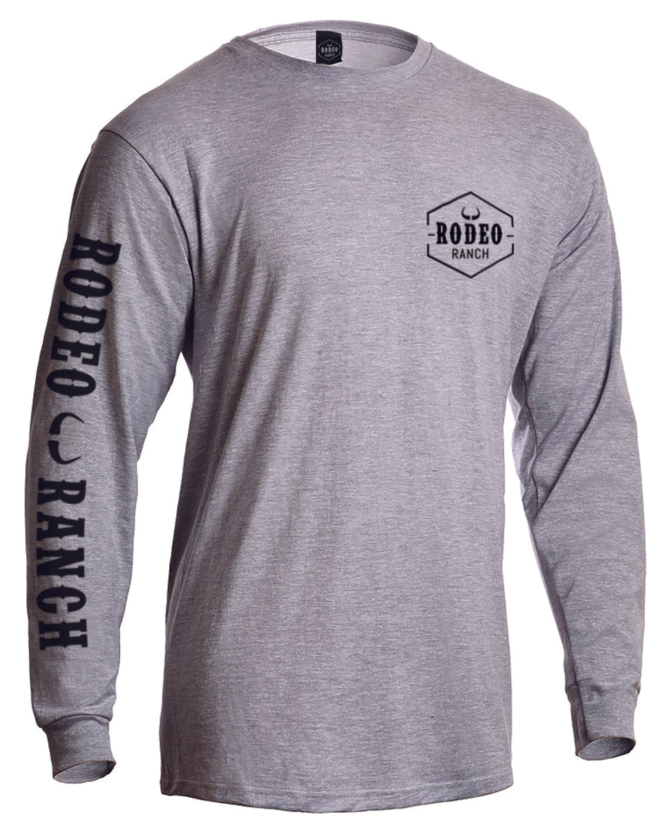 Rodeo Ranch Branding Logo Long Sleeve Shirt - Heather Grey