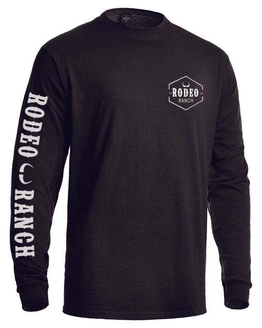 Rodeo Ranch Branding Logo Long Sleeve Shirt - Black