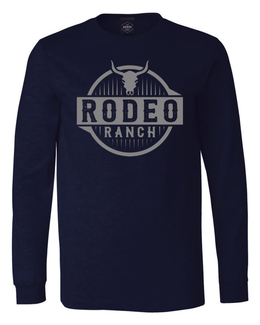 Rodeo Ranch Sharp Steer Long Sleeve Shirt - Navy