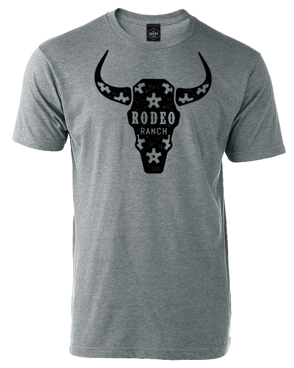Rodeo Ranch Skull Spur Short Sleeve Shirt - Heather Grey