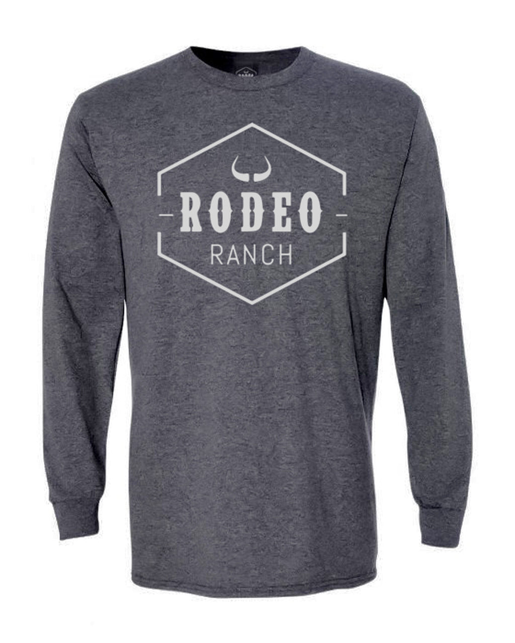 Rodeo Ranch Classic Logo Long Sleeve Shirt - Heather Charcoal and Grey