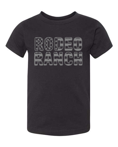 Rodeo Ranch Toddler Stars and Stripes Shirt - Black