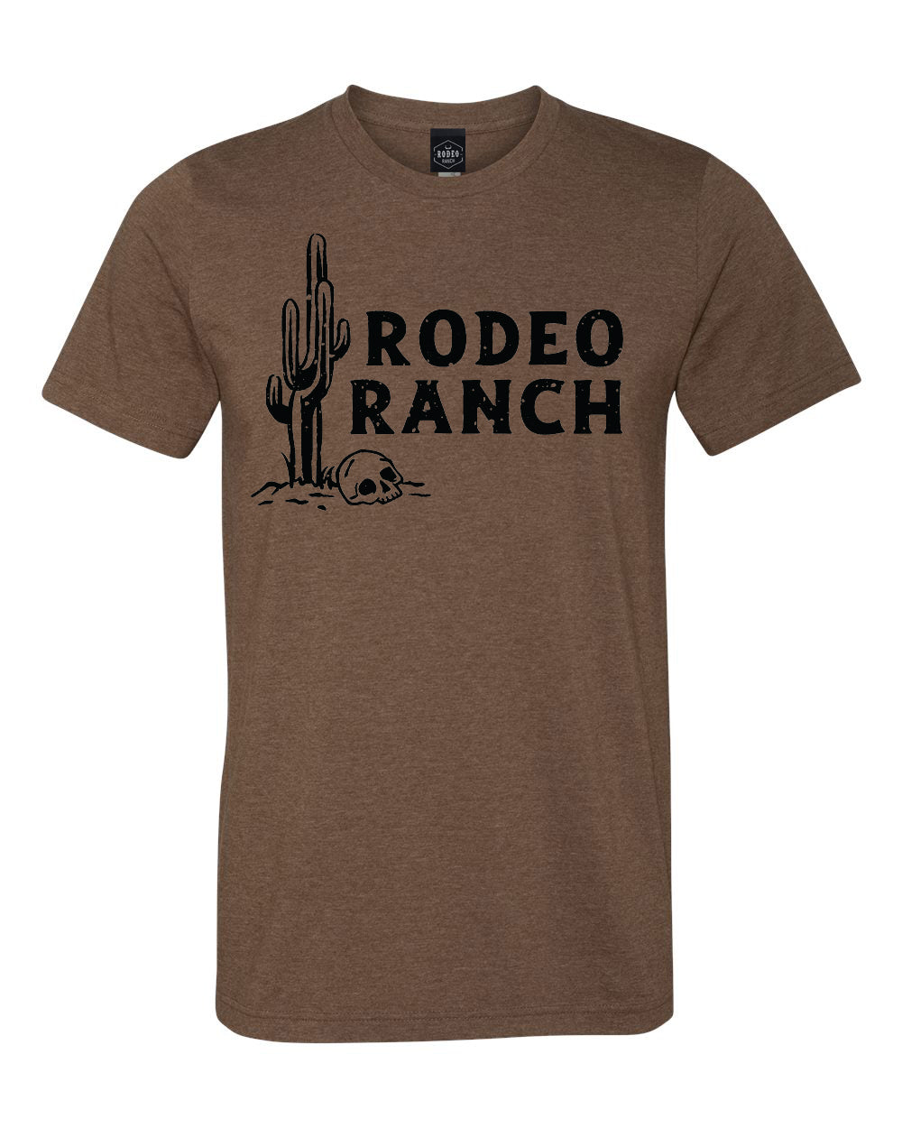 Rodeo Ranch Cactus Short Sleeve Shirt - Heather Brown