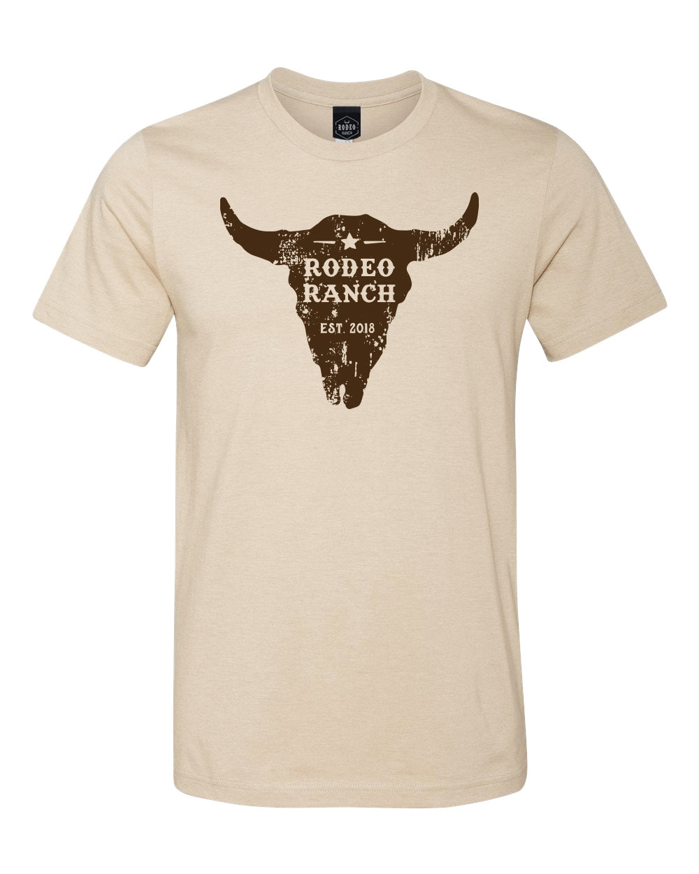 Rodeo Ranch Cowskull Short Sleeve Shirt - Heather Dust