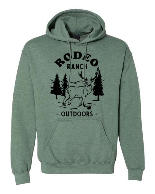 Rodeo Ranch Elk Hoodie - Heather Sport Green